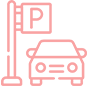 大きな車も駐車可能！大型駐車場完備！