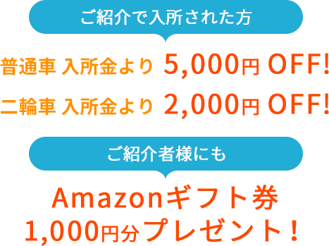 ペア割引 2名の同時申込みで入所金より5,000円割引